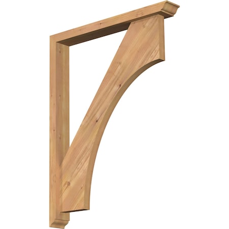 Ekena Millwork Westlake Traditional Smooth Bracket w/ Offset Brace, Western Red Cedar, 3 1/2"W x 26"D x 34"H BKT0402X26X34WTL01SWR